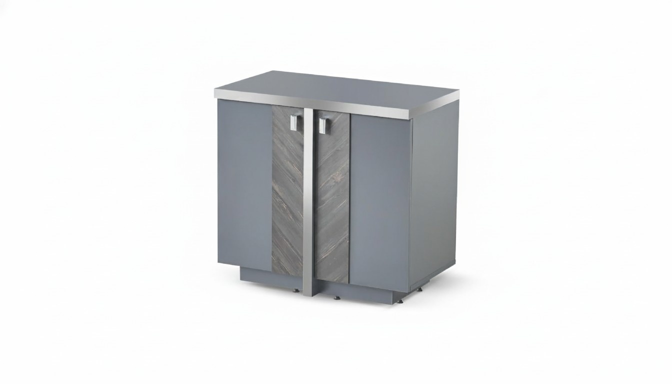 Kommode Modern Design Stil Grau Aktenschrank Einfarbig Stauraum Türen