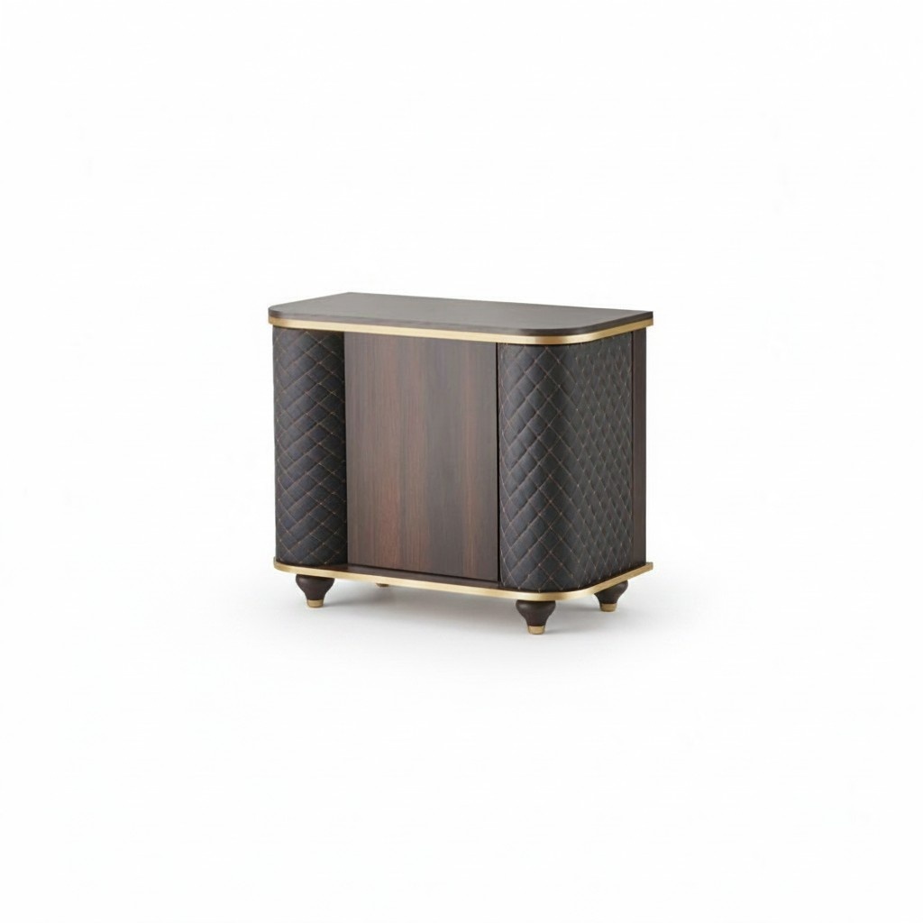 Kommode Rechteckig Sideboard Braun Schwarz Türen Modern Aktenschrank