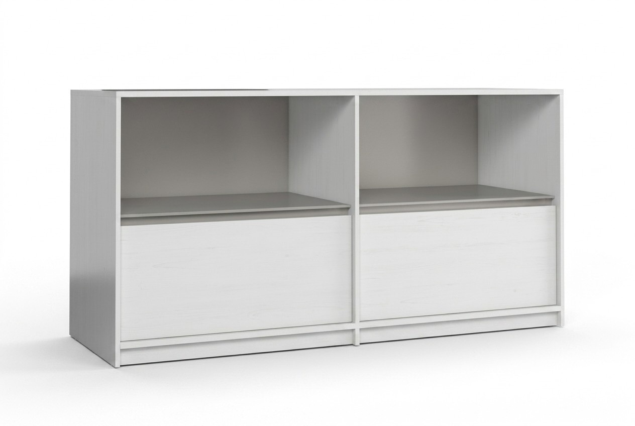 Kommode Schrank in verschiedenen Farben 2 Schubladen Anrichte Highboard Kommoden