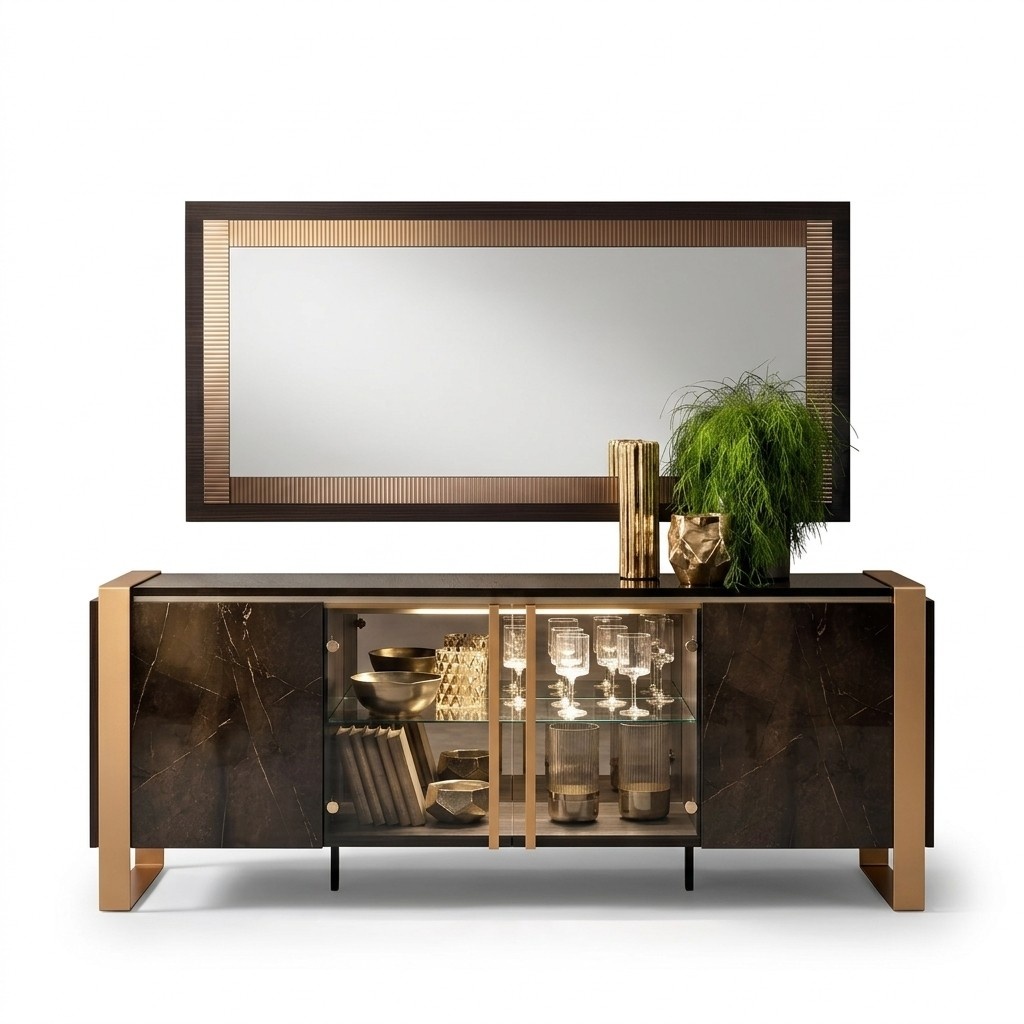 Kommode Sideboard Kommoden Sideboards Wohnzimmer Barock Anrichte Spiegel Neu