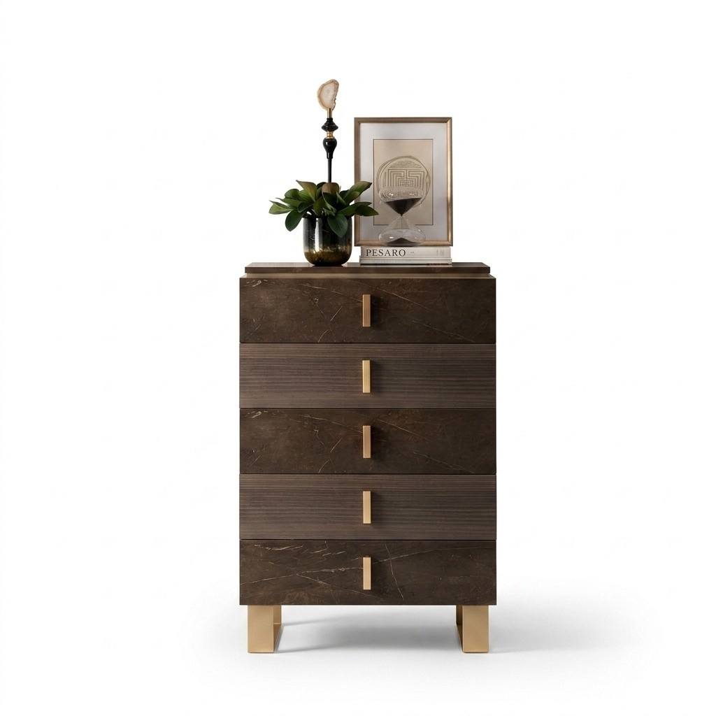 Kommode Sideboard Kommoden Sideboards 5 Schubladen Hochschrank Schrank Holz Neu