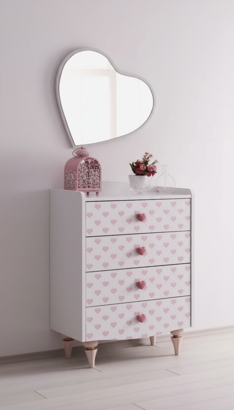 Kommode Spiegel Holz Set Modern Design Möbel neu Gruppe Weiß Luxus 2tlg