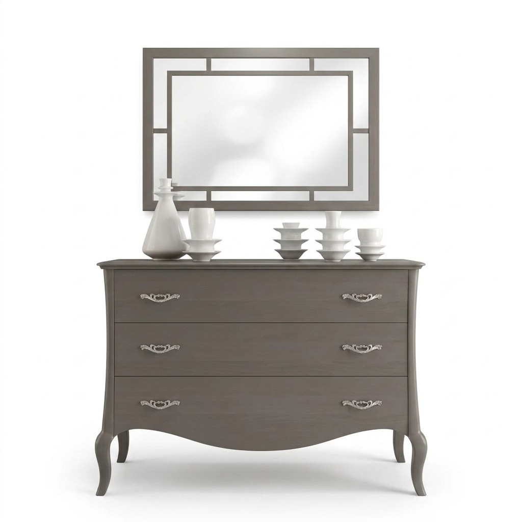 Kommode Spiegel Kommoden Schrank Luxus Regal Möbel Gruppe Neu Set 2tlg.