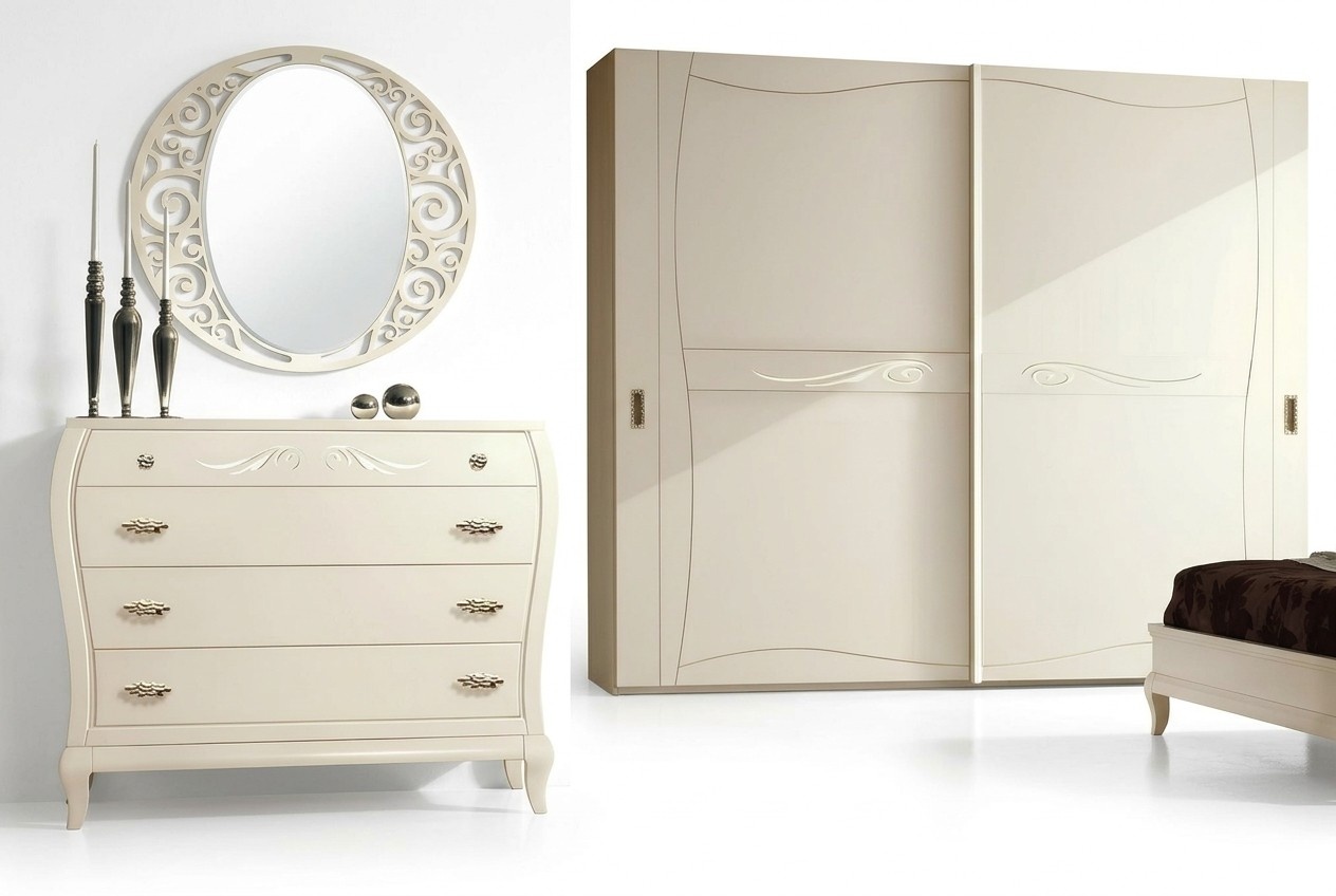 Kommode Spiegel Kommoden Schrank Regal Konsole Set 2tlg.