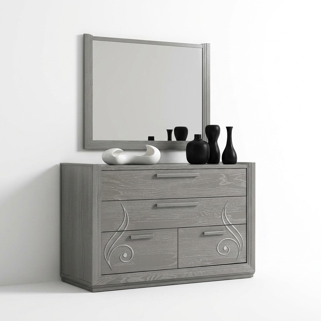 Kommode Spiegel Schrank Luxus Kommoden Schrank Set 2tlg.