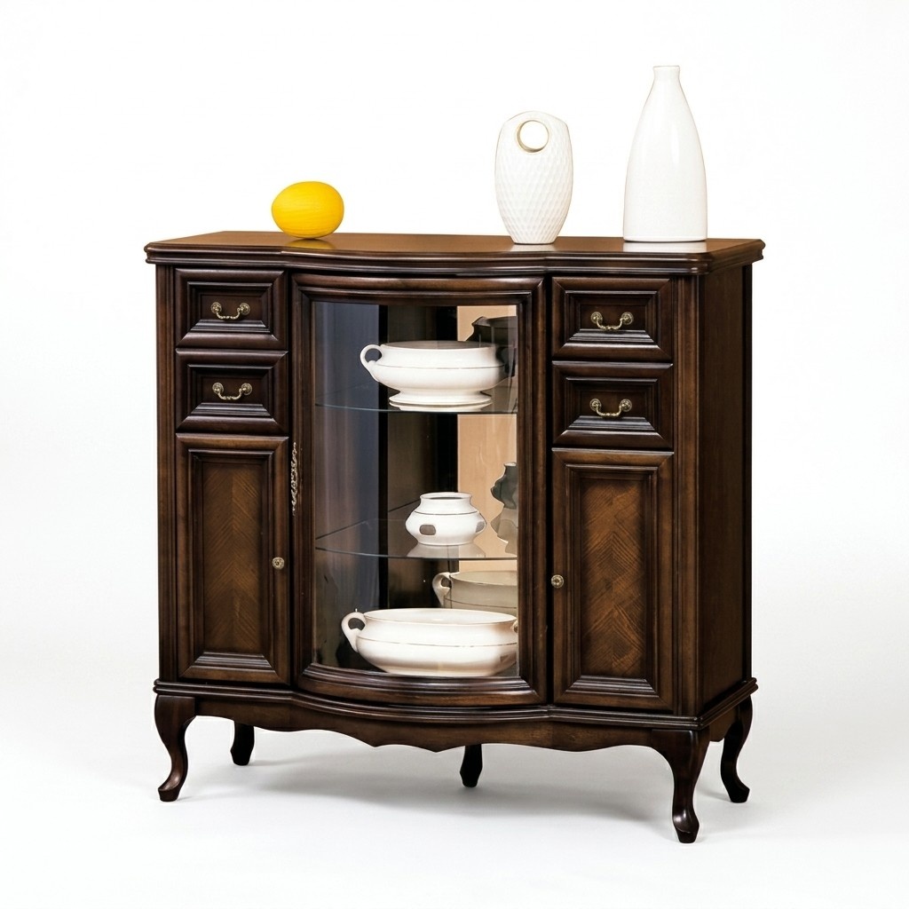 Kommode Wohnzimmerschrank Stauraummöbel Antikkommode Glasdisplay
