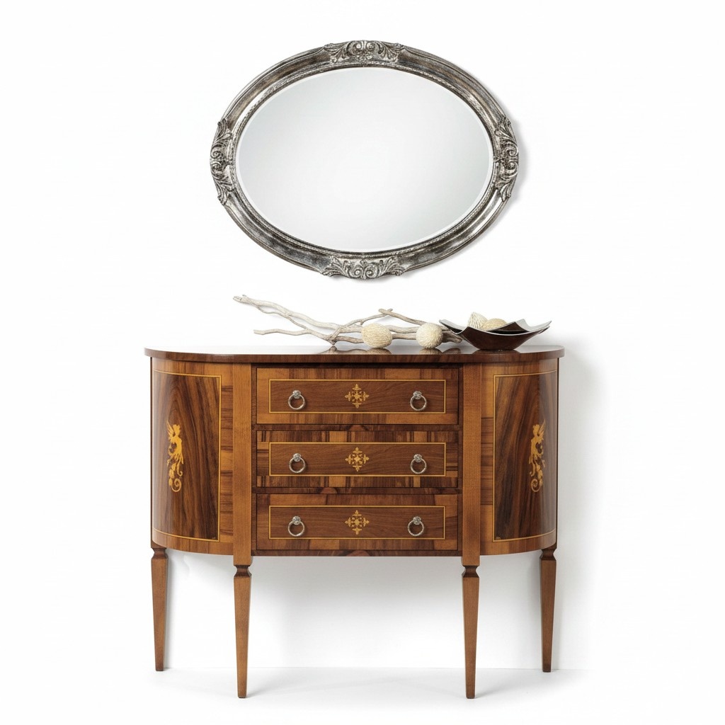 Kommoden Italienische Möbel Massiv Spiegel 2tlg Kommode Sideboard Schrank Holz