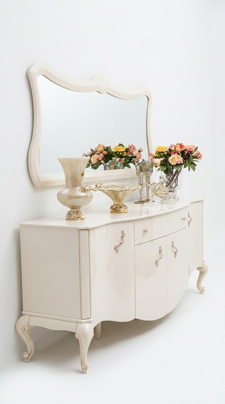 Kommoden Schrank Regal Konsole Möbel Holzschrank Set 2tlg. Kommode Spiegel