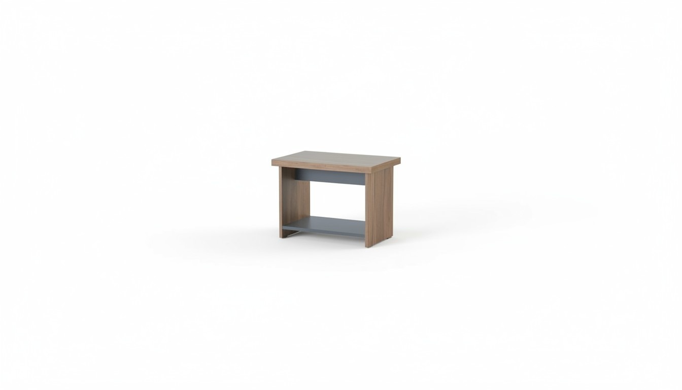 Kompakter Braun-Grauer Couchtisch Rechteckiger Arbeitszimmer Holztisch