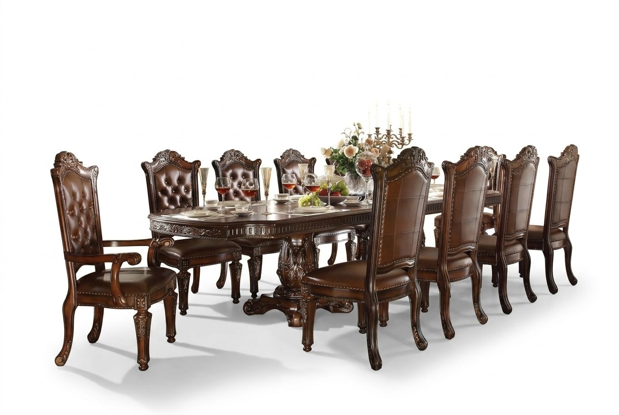 Komplett Set Esstisch 10 Stühle Esszimmer Set Ess Gruppe Holz Tisch Tische