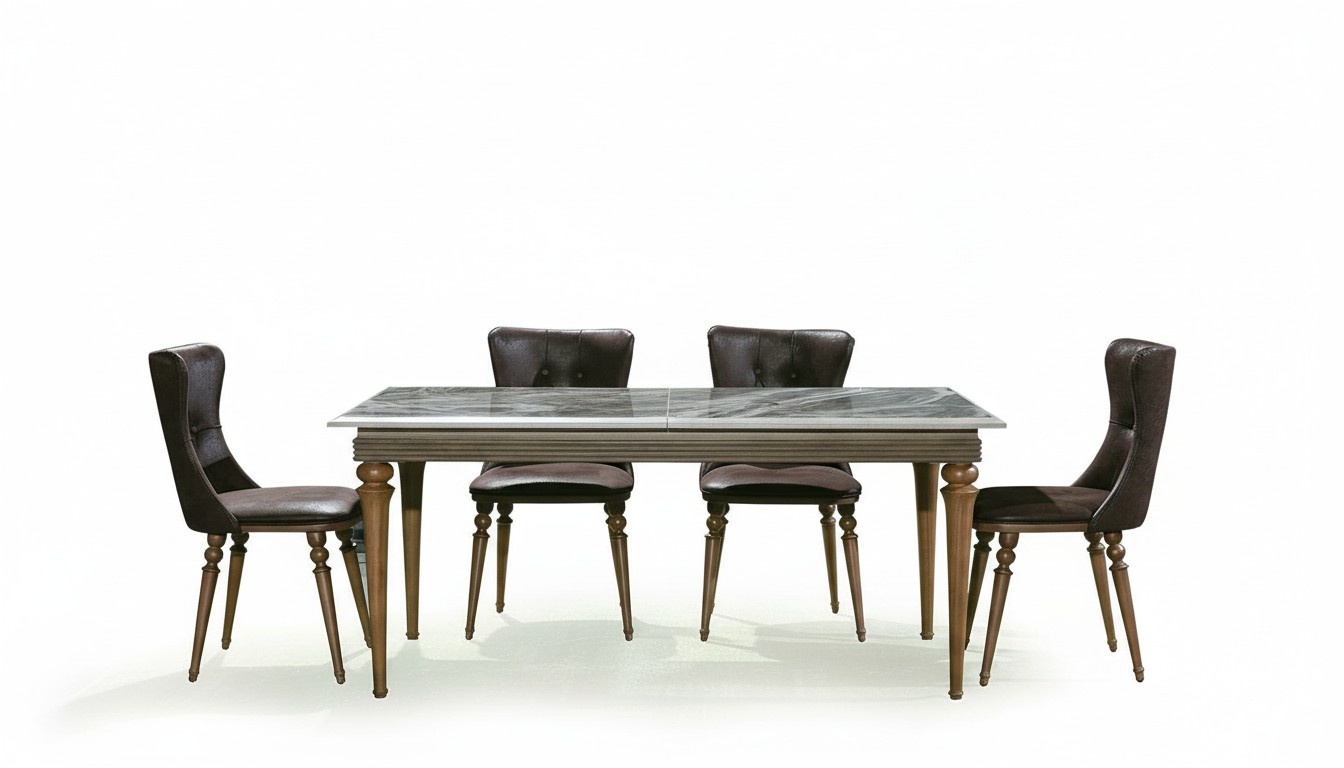 Komplett Set Esstisch 4x Stühle Esszimmer Set Ess Holz Tisch Tische 4tlg