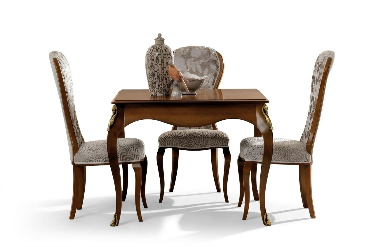 Komplett Set Esstisch 4x Stühle Esszimmer Set Ess Gruppe Holz Tisch Tische 5tlg