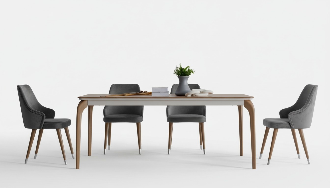 Esstisch 4x Stühle Esszimmer Set Ess Gruppe Holz Tisch Tische 5tlg