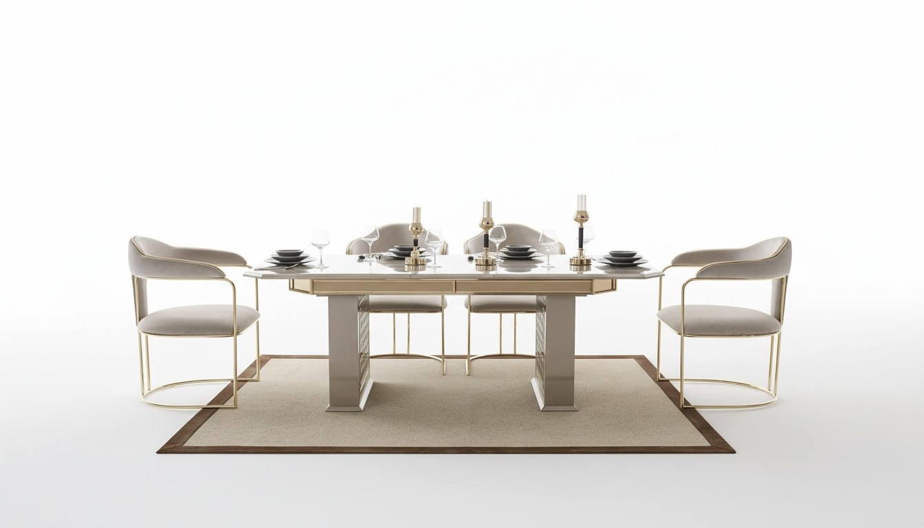 Komplett Set Esstisch 4x Stühle Esszimmer Set Ess Gruppe Holz Tisch Tische 5tlg