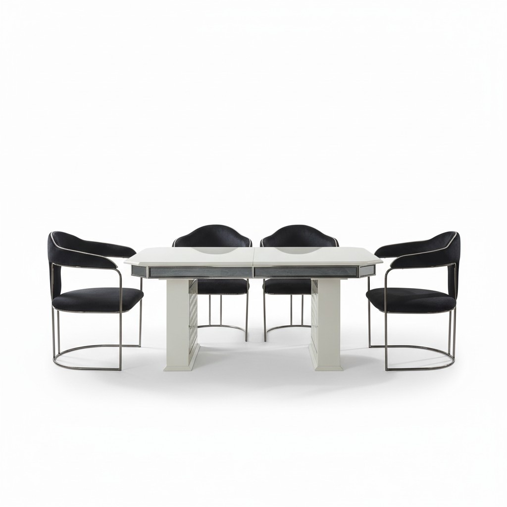 Komplett Set Esstisch 4x Stühle Esszimmer Set Ess Gruppe Holz Tisch Tische 5tlg