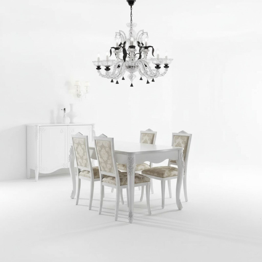 Komplett Set Esstisch 4x Stühle Esszimmer Set Ess Gruppe Holz Tisch 5tlg