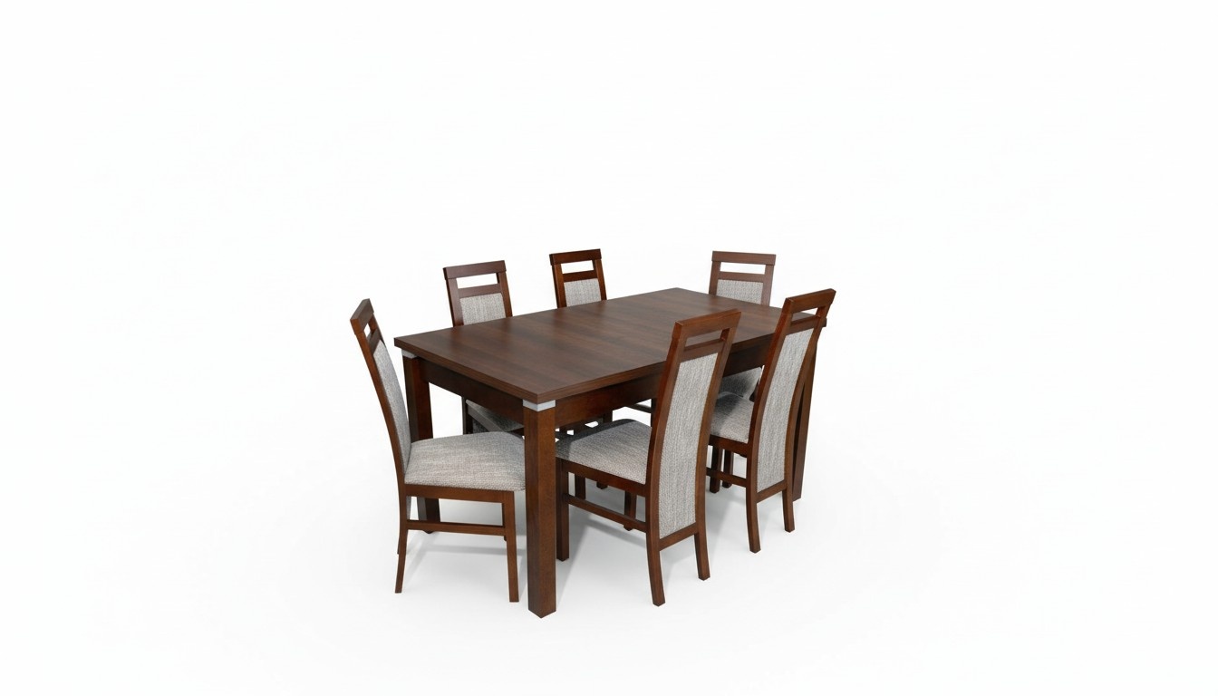 Komplett Set Esstisch + 6 Stühle Esszimmer Set Ess Gruppe Holz Tisch Tische 7tlg