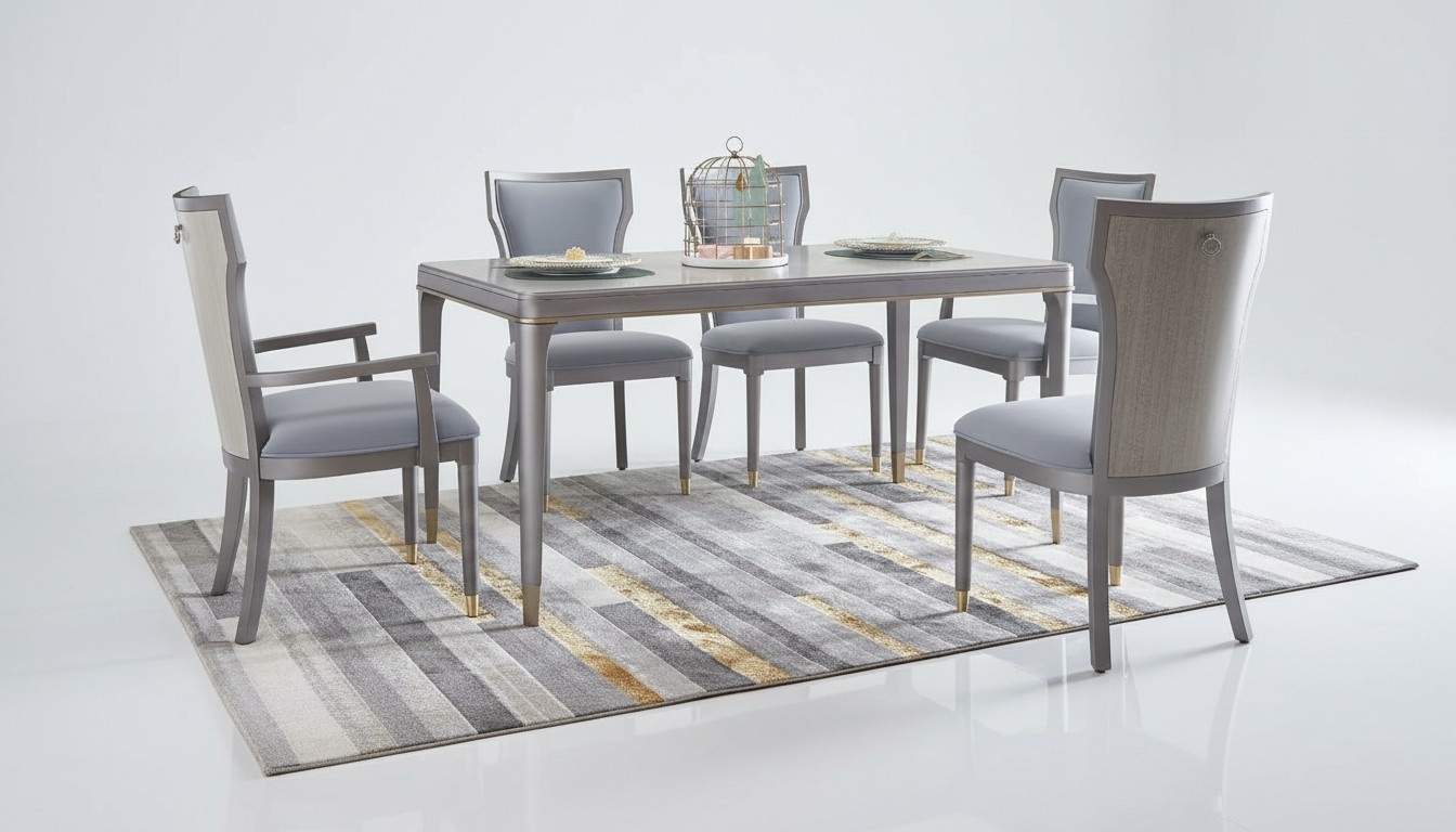 Komplett Set Esstisch + 6 Stühle Esszimmer Garnitur Ess Gruppe Tisch