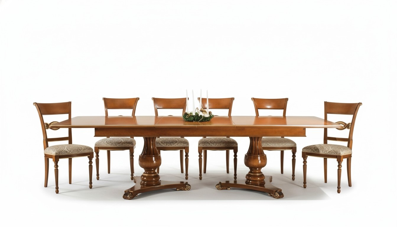 Komplett Set Esstisch + 6 Stühle Esszimmer Set Ess Gruppe Holz Tisch Tische 7tlg