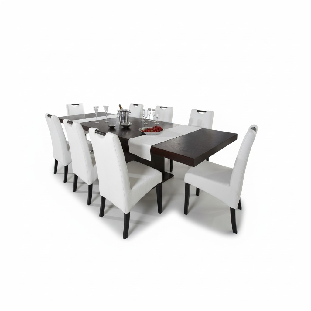 Komplett Set Esstisch + 8 Stühle Esszimmer Set Ess Gruppe Holz Tisch Tische Neu