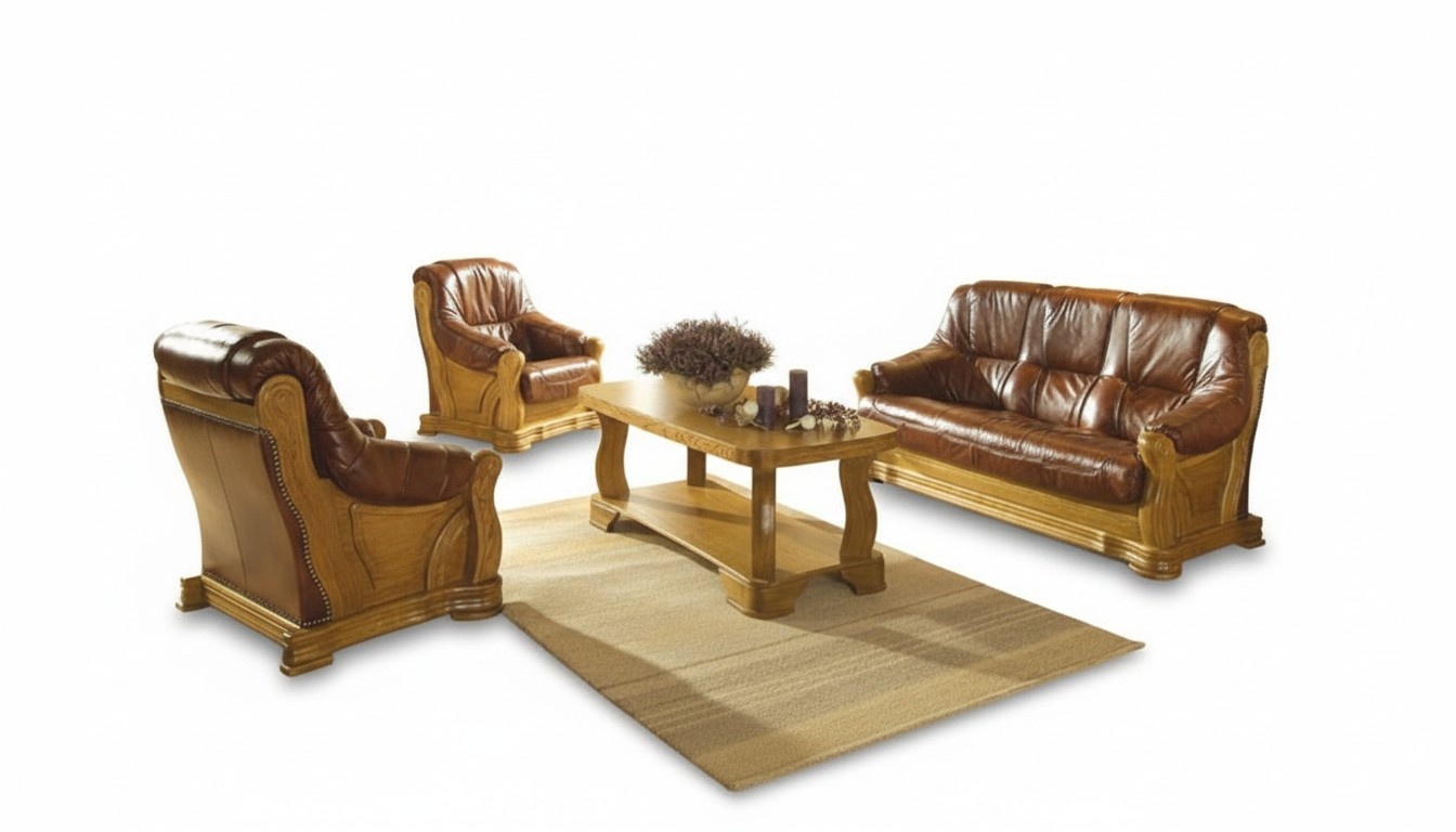 Komplett Set Ledergarnitur Ledersofa Ledercouch Sofa Sitz Couch 3+2+2