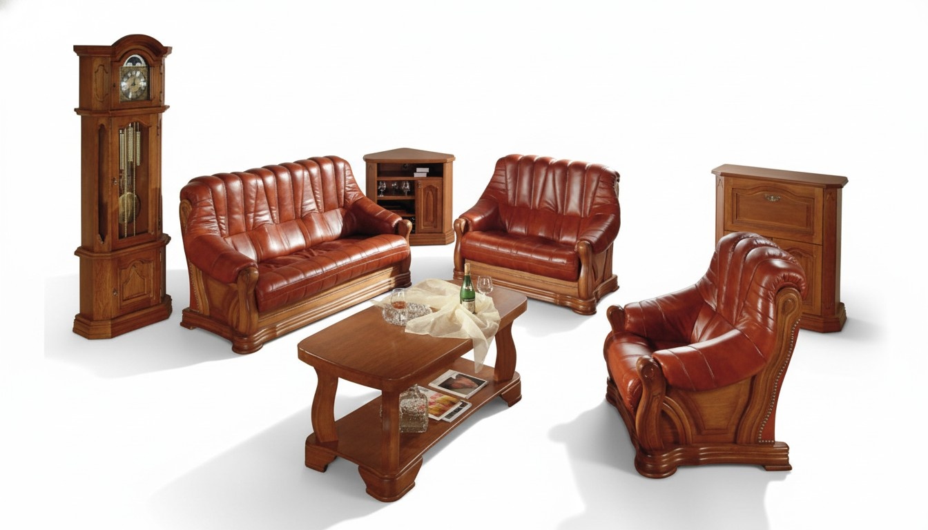 Komplett Set Ledersofa Ledercouch Ledergarnitur Sofa Sitz Couch 3+2+2