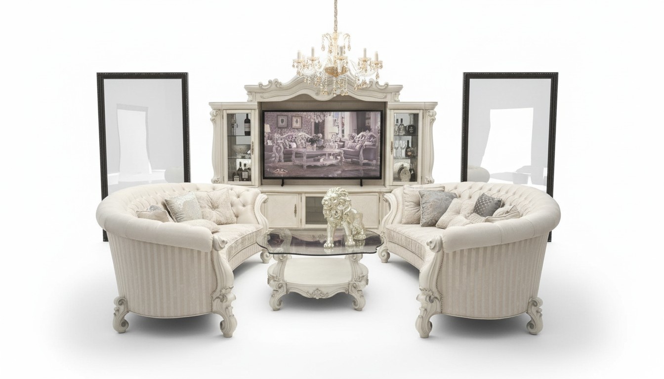 Komplett Set Sofagarnitur 4+4 Sitzer Designer Wohnlandschaft 2 tlg. Gruppe