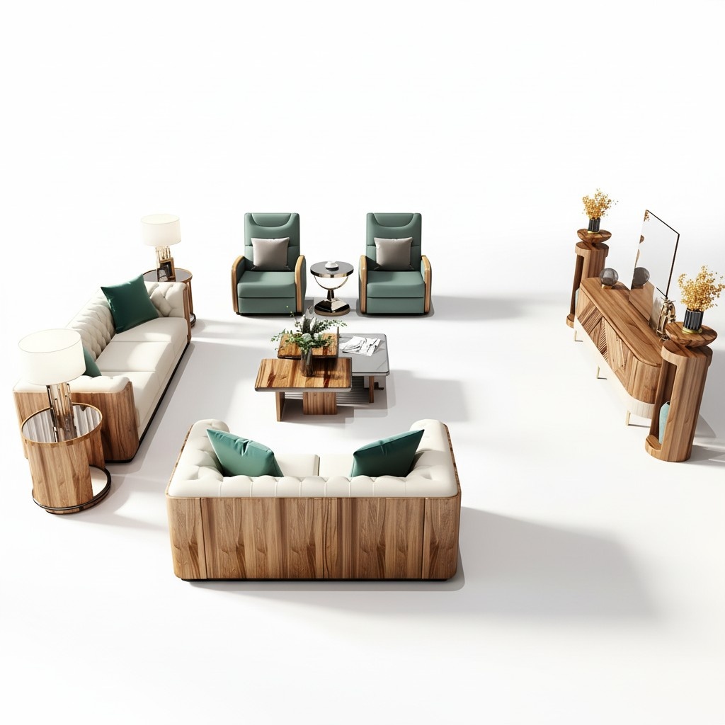 Komplett Set Sofagarnitur 4tlg. Sitzer Sideboard Design 5tlg Wohnzimmer