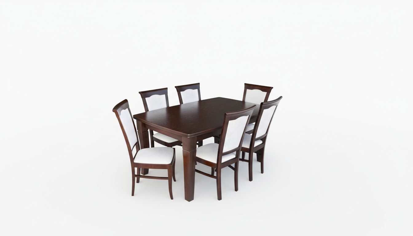 Komplette Essgarnitur 7tlg. Esszimmer Garnitur Set Modern Tisch 6x Stühle Stuhl