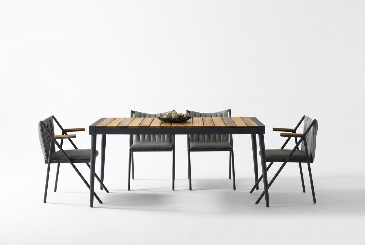 Komplette Esszimmer Tisch Essecke Esstisch Stühle 7tlg Grau Holztisch