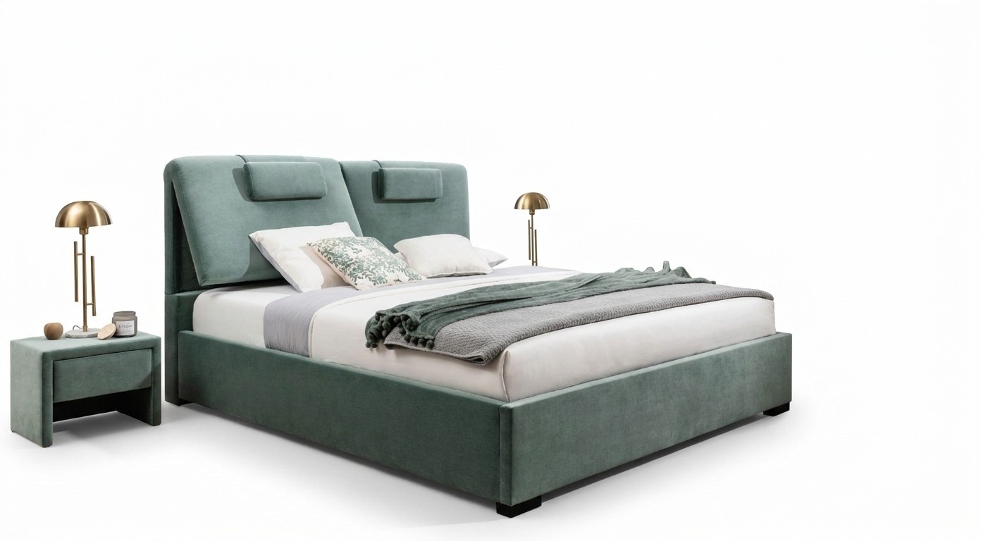 Komplette Schlafzimmer Garnitur 3tlg Doppelbett Designer 2x Nachttische