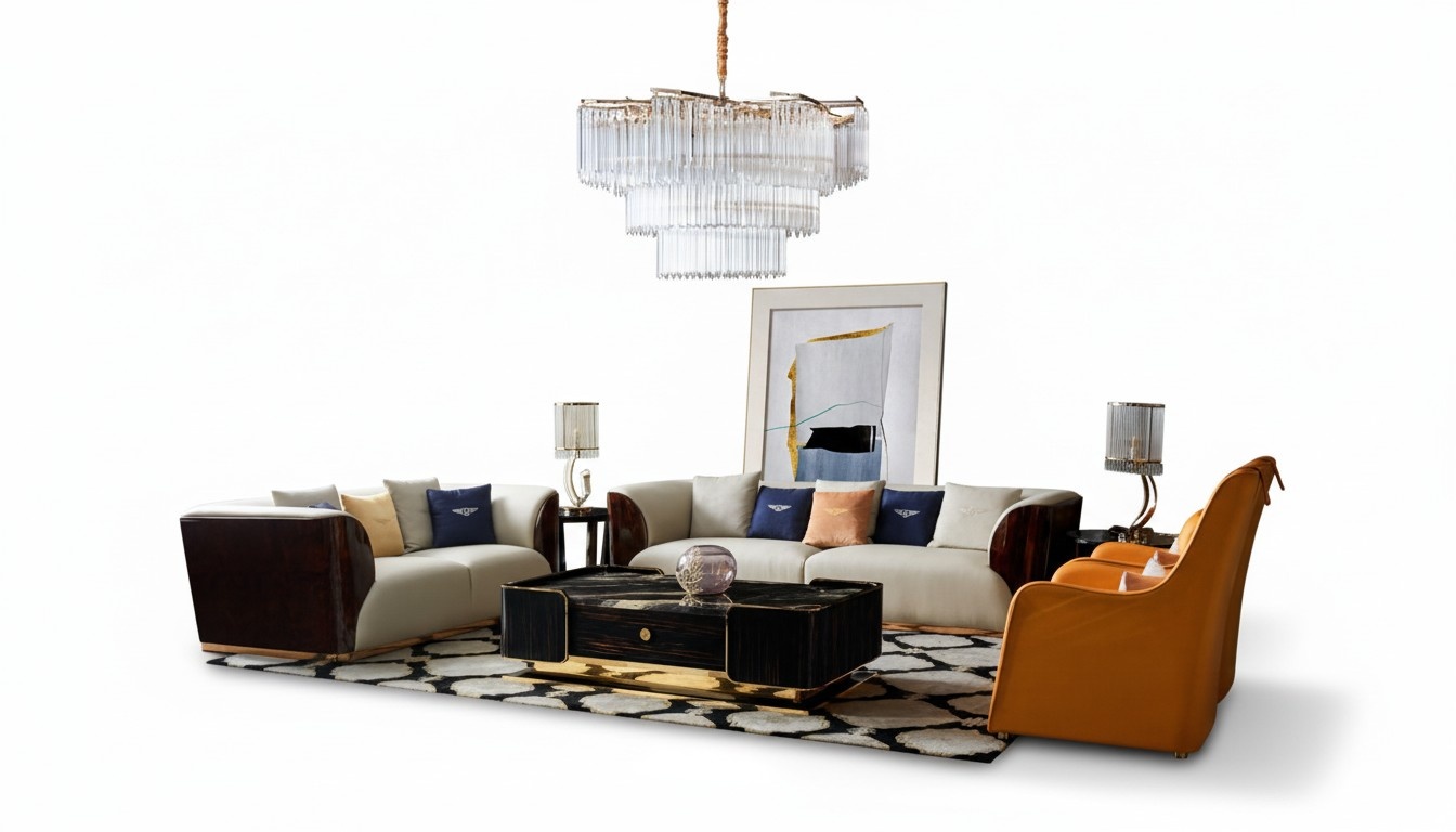 Komplette Sofagarnitur 4tlg. Set Couchtisch sofa Sitzgarnituren Ledercouchen