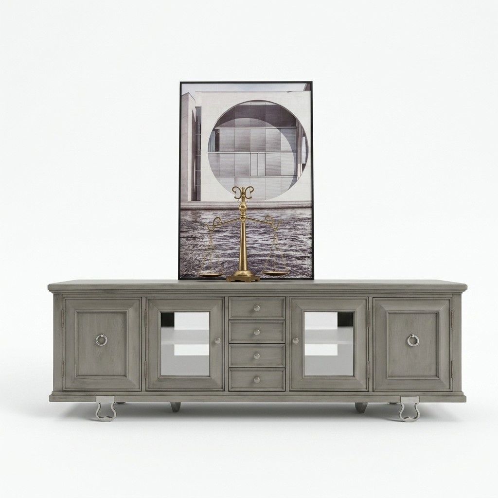Konsole Schrank Lowboard Möbel Schränke Anrichte Wohnzimmer Sideboard Holz Grau