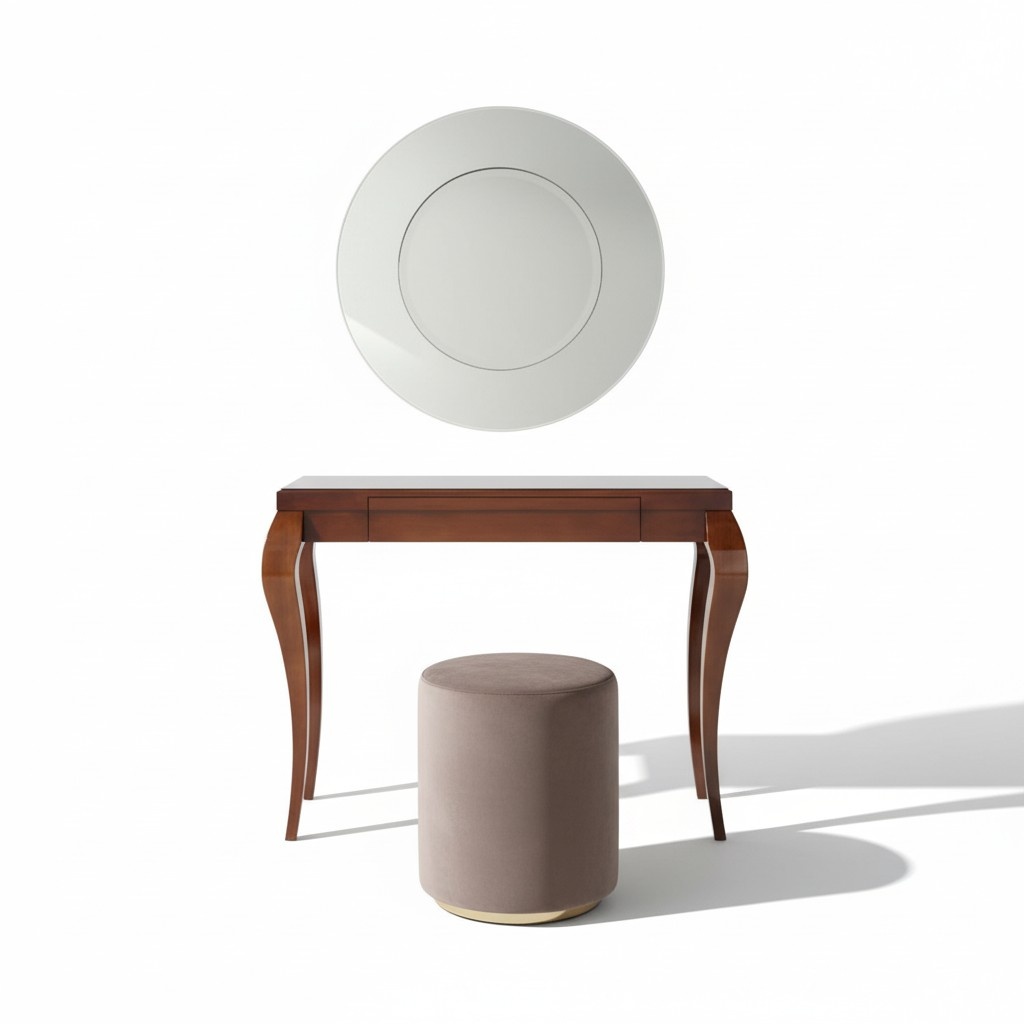 Konsolen Tisch Hocker Schminktisch Sideboard Braun Tische 2tlg. Set