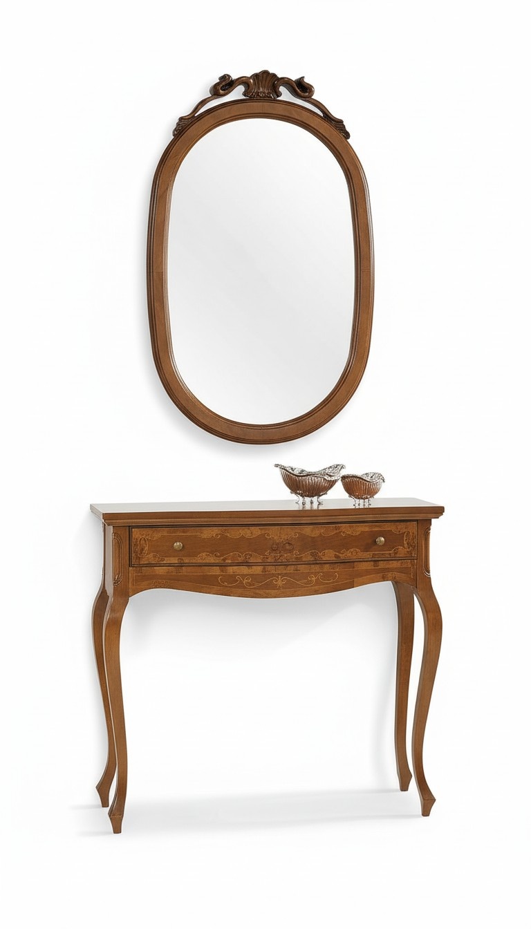 Konsolentisch Spiegel Sideboard Set Holz Italienische Möbel Stile Elisa 2tlg Neu