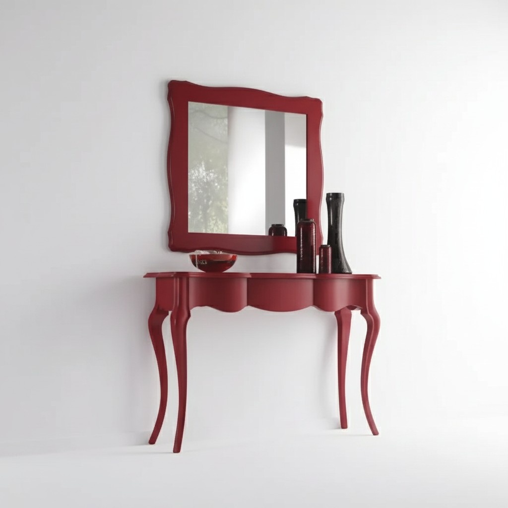 Konsolentisch Spiegel Sideboard Set Holz Italienische Möbel Stil 2tlg.