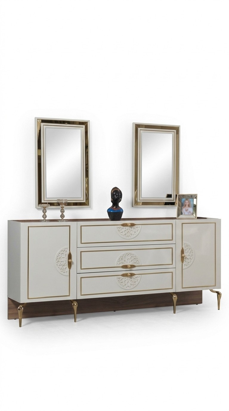 Konsolentisch Spiegel Sideboard xxl Konsole Kommode Sideboards 3tlg