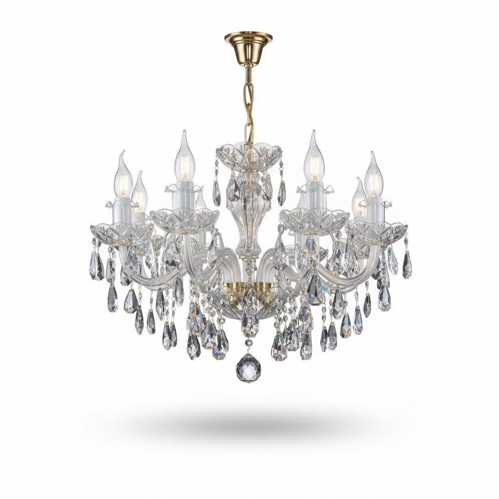 Kronleuchter Kristall Leuchte Deckenleuchte Bohemia Hängeleuchte Lampe