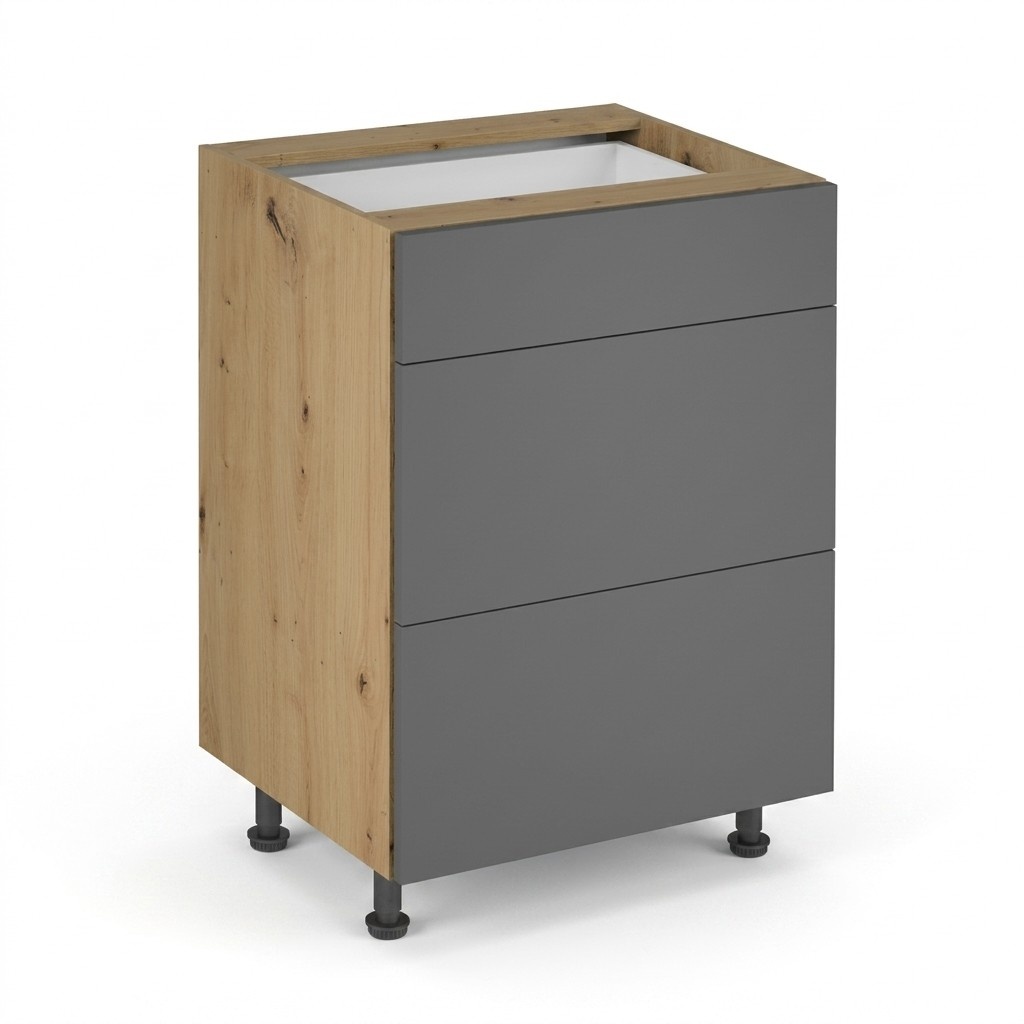 Küchenunterschrank Schubladenschrank Auszugsschrank 3 Schubladen Küche