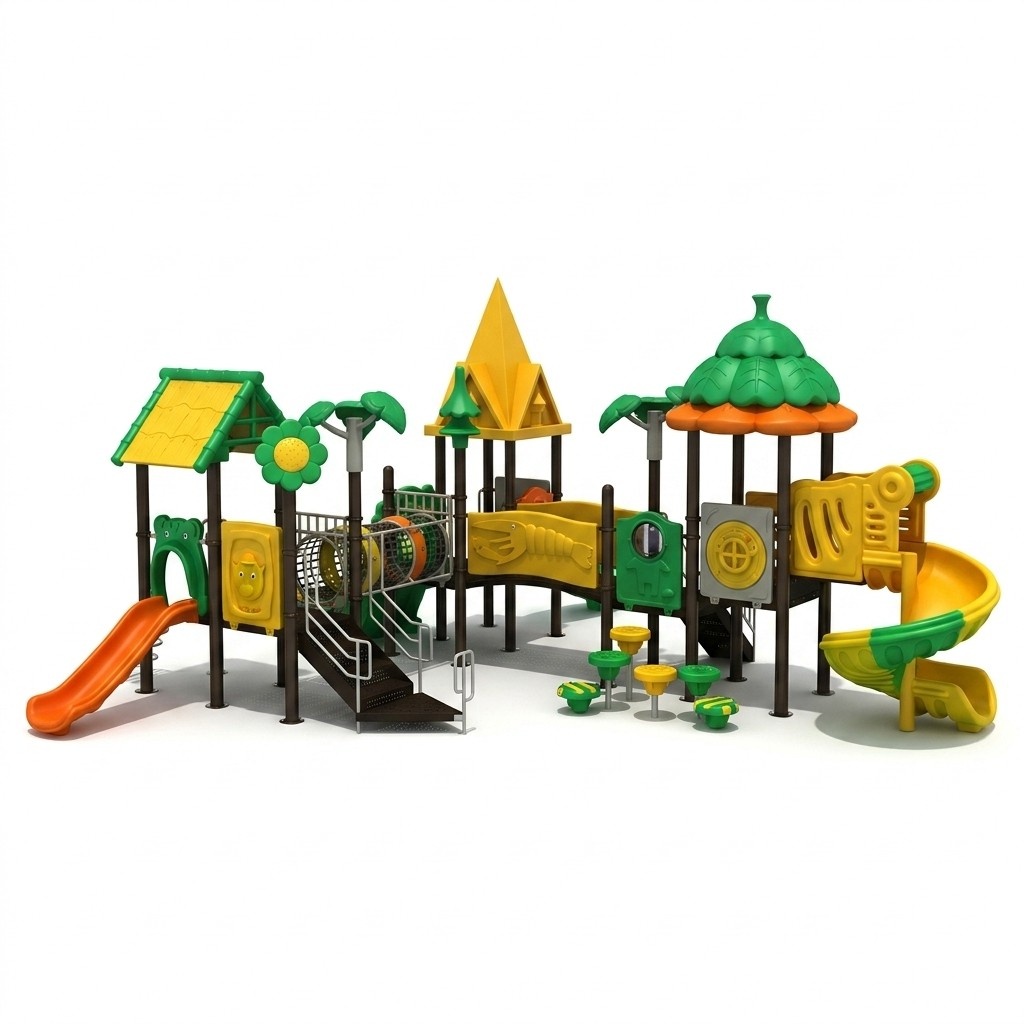 Kunststoff Spielturm mit Rutsche Kletterturm Outdoor Spielplatz Burg