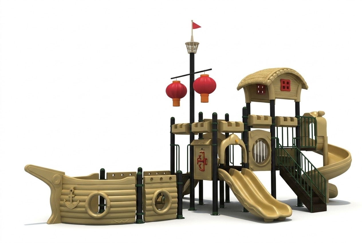 Kunststoffspielplatz Schiff Kinder Unterhaltung für Kinder Outdoor Spielplätze