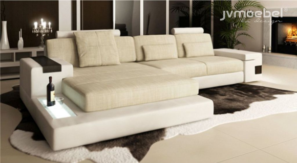 L-form Bettfunktion Couch Leder Sofas Couchen Schlaf Sofa Design Ecksofa