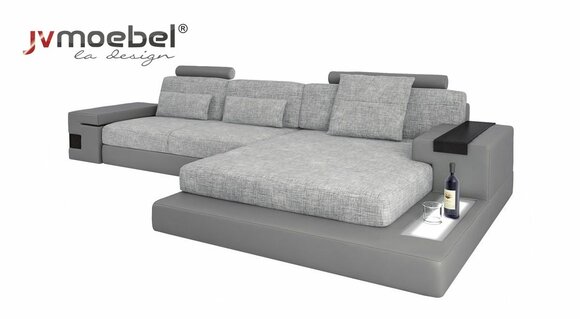 Design Ecksofa Leder L-Form Modern Style Couch Polstermöbel Wohnzimmer