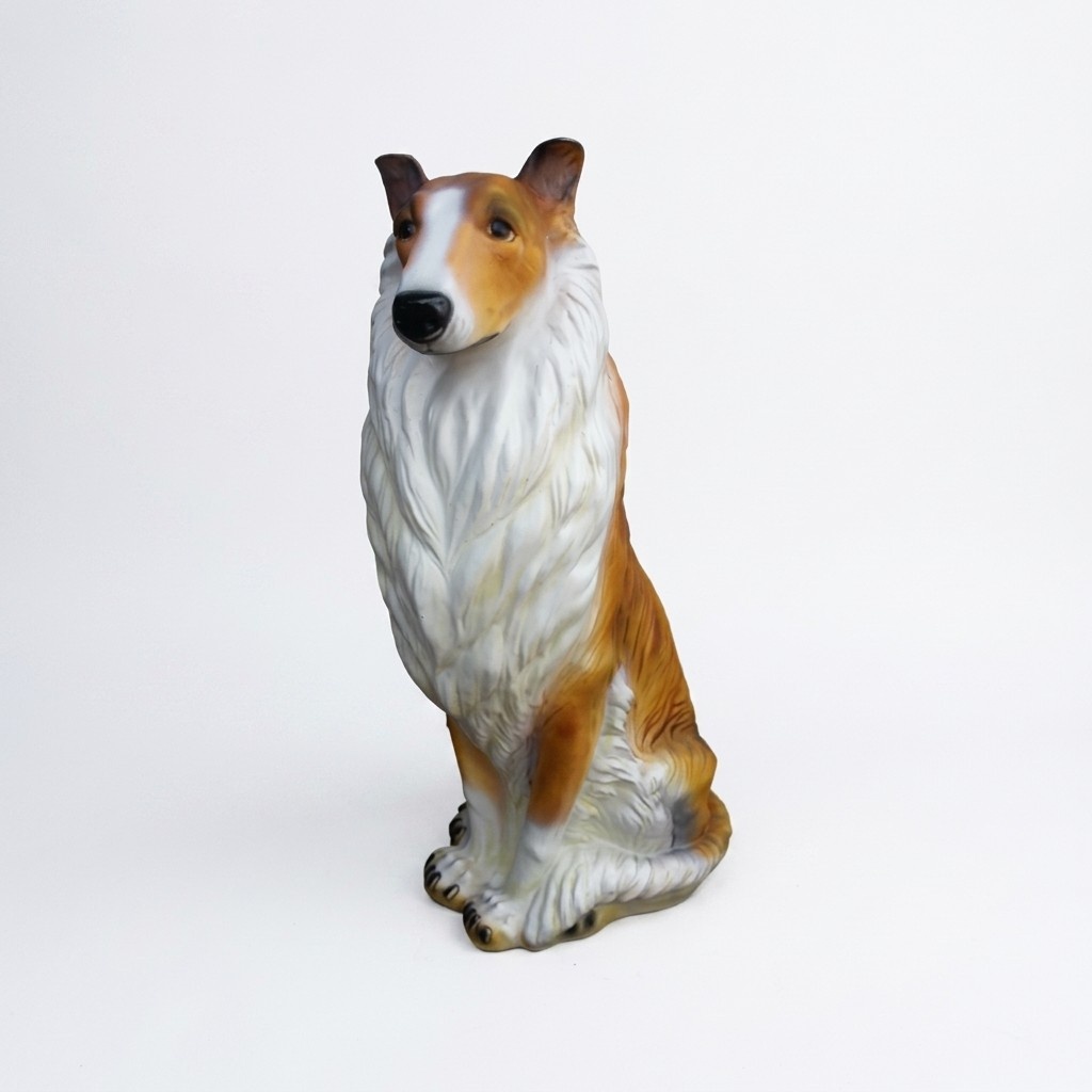Langhaarcollie Hund Deko Figur Statue Skulptur 90cm Figuren Statuen
