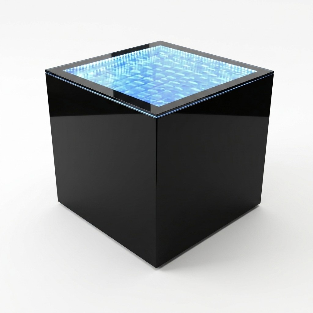 Led Quadrat Beistelltisch Kaffeetisch Wohnzimmer Möbel Wasser Säule