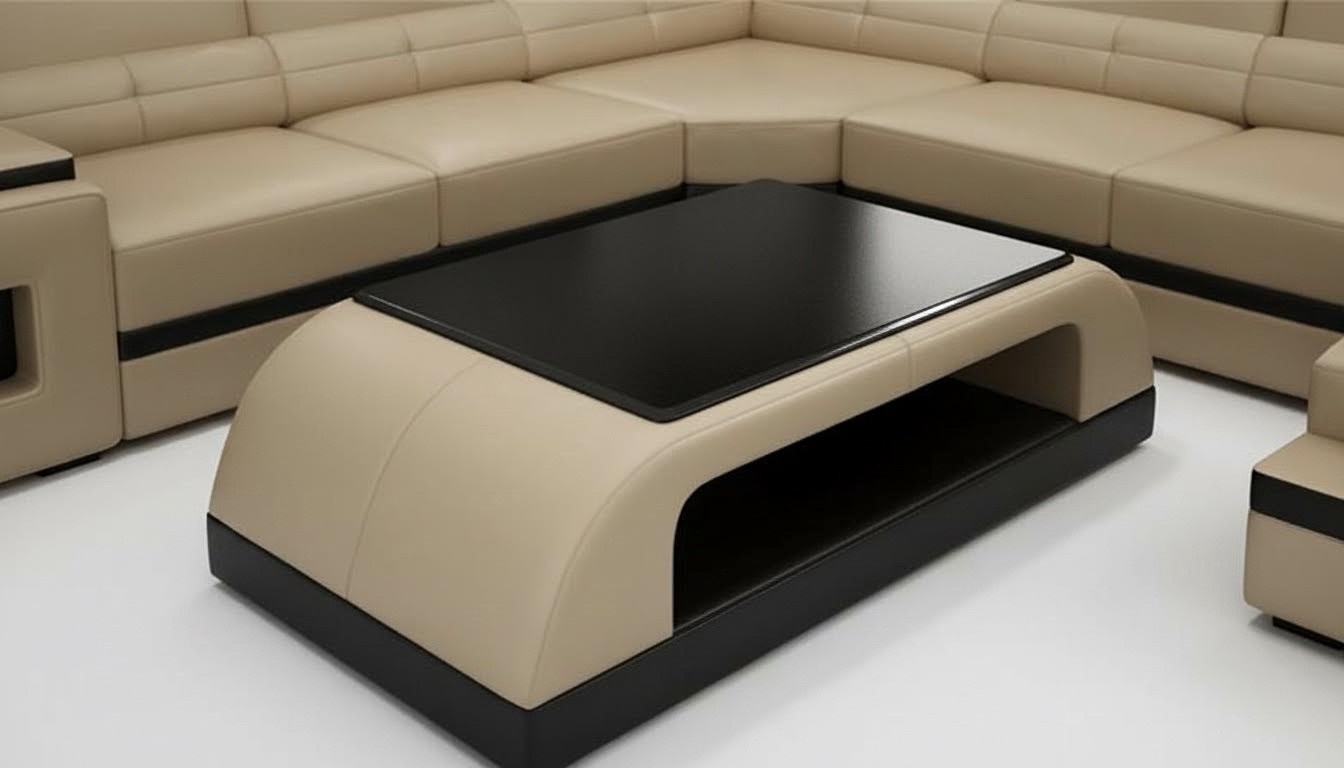 Leder Couchtisch Moderner Tisch Moderner Glastisch Design Tische Glas