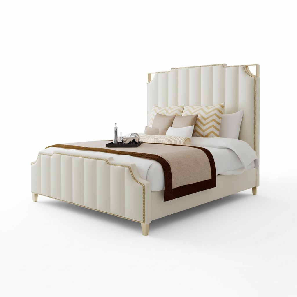 Leder Luxus Hotel Bett Doppel Polster Betten Schlaf Zimmer 180x200 Doppel