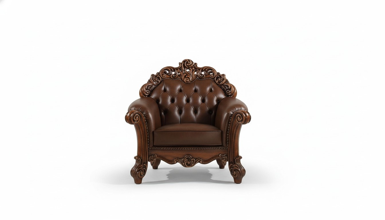 Leder Sessel 1 Sitzer Sofa Polster Sofas Design Luxus Klassischer Einsitzer