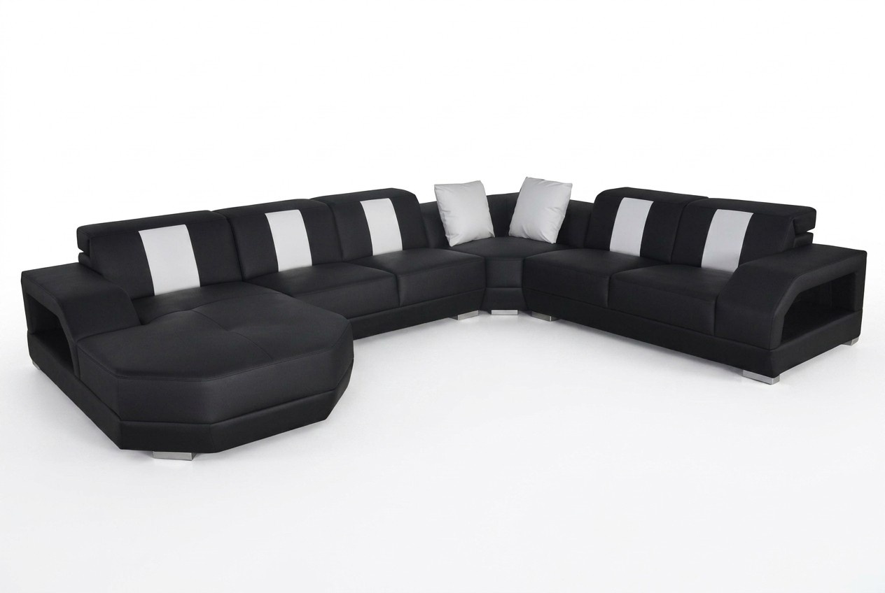 Leder Sofa Couch Wohnlandschaft Eck Garnitur Design Modern Couch