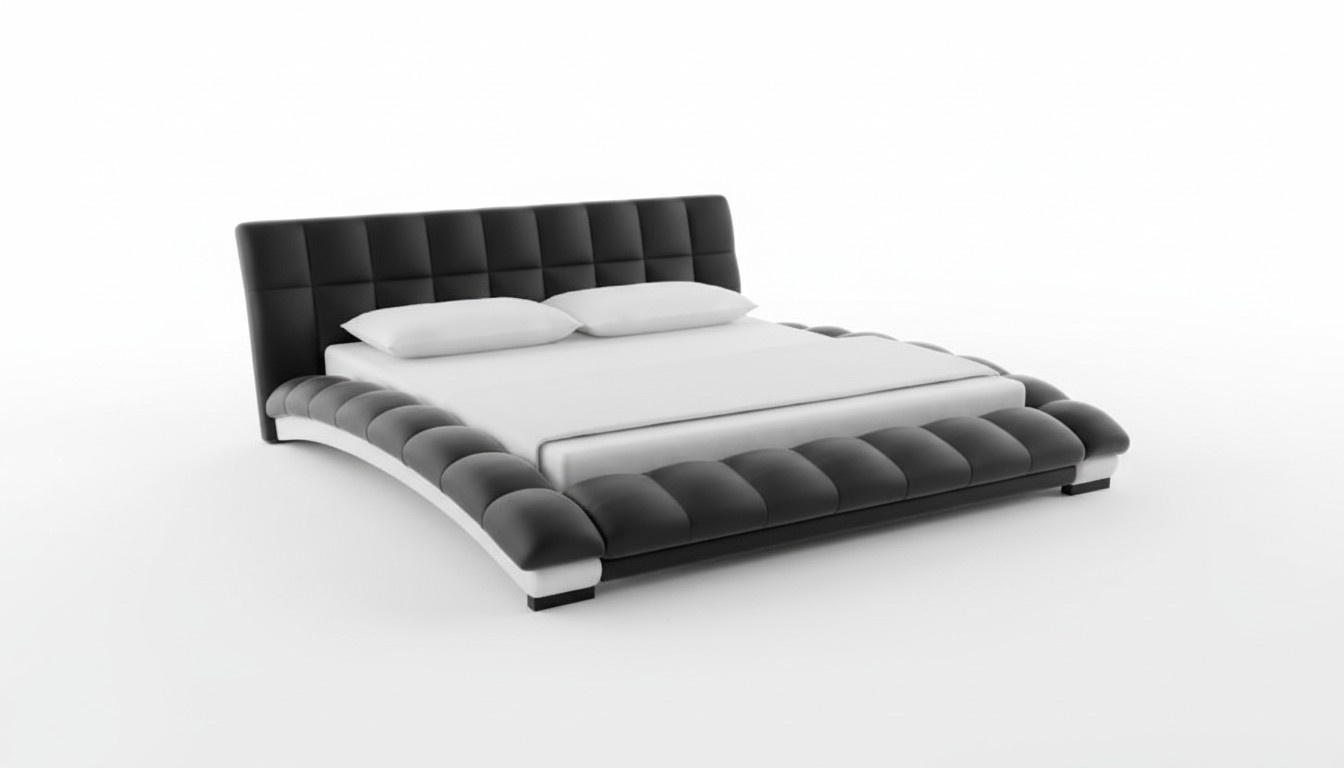 Polsterbett Bettten Bett Polster Ehe Leder Textil Designer Doppel XXL Big Santan